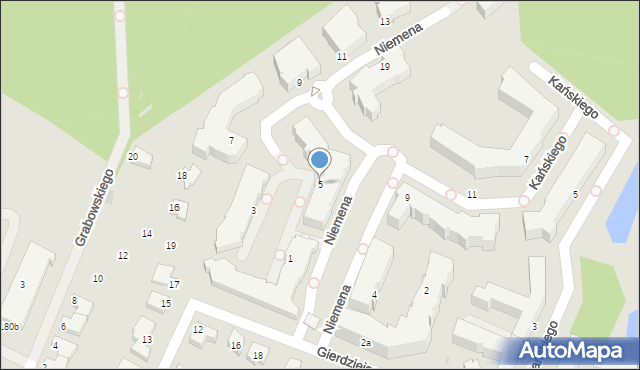 Gdynia, Niemena Czesława, 5, mapa Gdyni