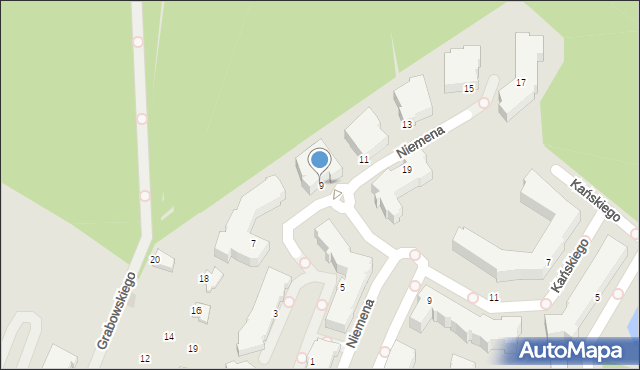 Gdynia, Niemena Czesława, 9, mapa Gdyni