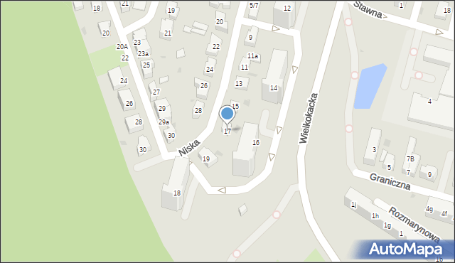 Gdynia, Niska, 17, mapa Gdyni