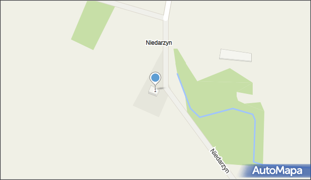 Glinno, Niedarzyn, 1, mapa Glinno