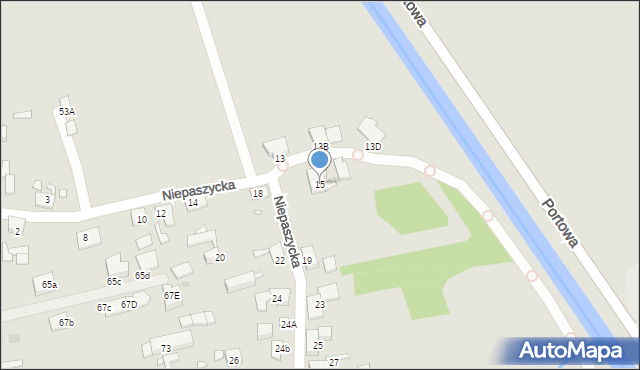 Gliwice, Niepaszycka, 15, mapa Gliwic