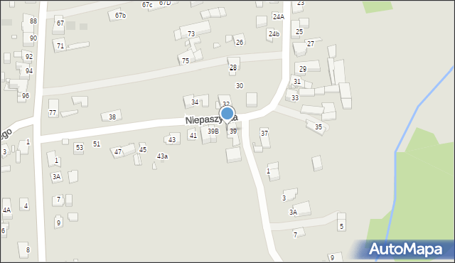 Gliwice, Niepaszycka, 39A, mapa Gliwic