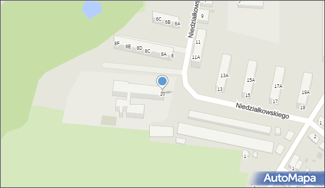 Głogów, Niedziałkowskiego Mieczysława, 10, mapa Głogów
