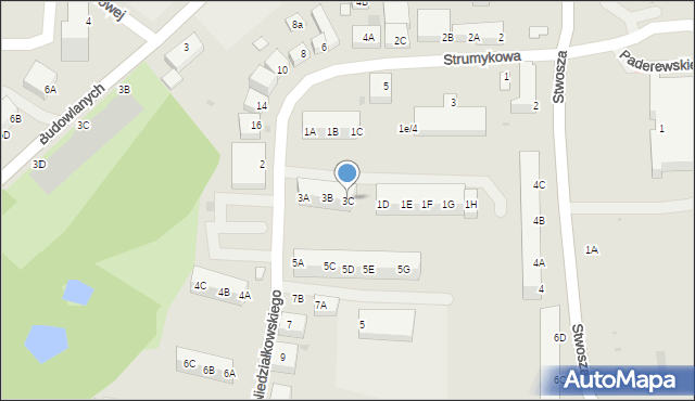 Głogów, Niedziałkowskiego Mieczysława, 3C, mapa Głogów
