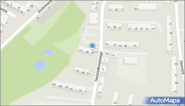 Głogów, Niedziałkowskiego Mieczysława, 4A, mapa Głogów