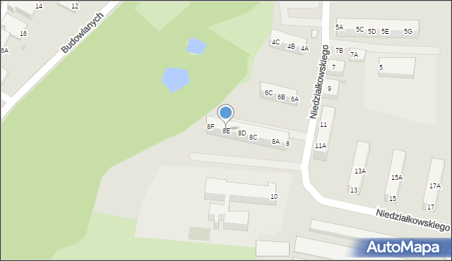 Głogów, Niedziałkowskiego Mieczysława, 8E, mapa Głogów