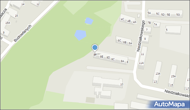 Głogów, Niedziałkowskiego Mieczysława, 8F, mapa Głogów
