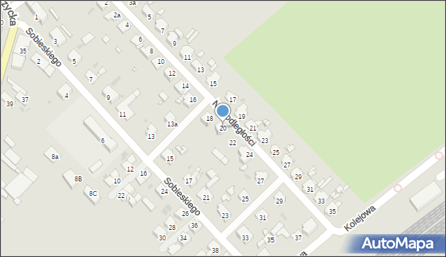 Głogówek, Niepodległości, 20, mapa Głogówek