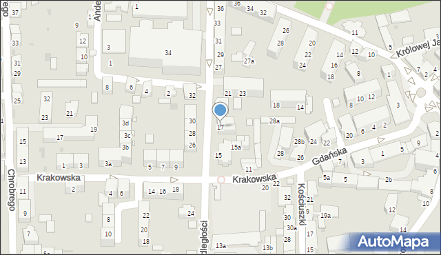 Głubczyce, Niepodległości, 17, mapa Głubczyce