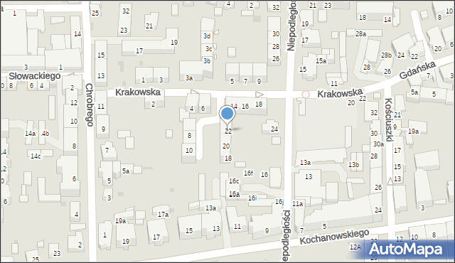 Głubczyce, Niepodległości, 22, mapa Głubczyce