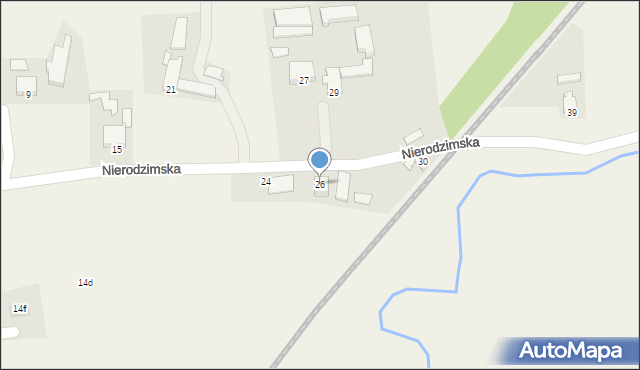 Godziszów, Nierodzimska, 26, mapa Godziszów