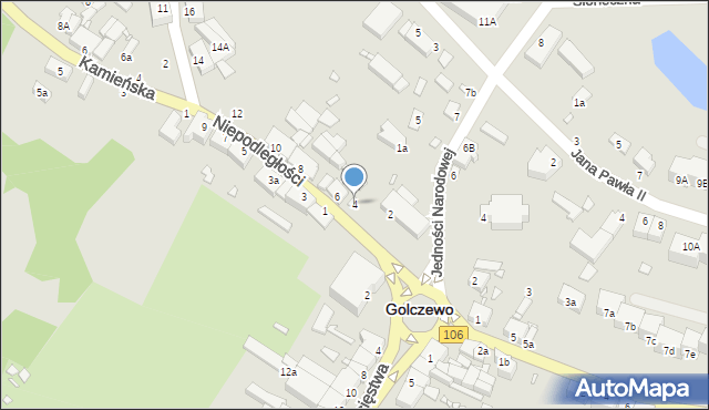 Golczewo, Niepodległości, 4, mapa Golczewo