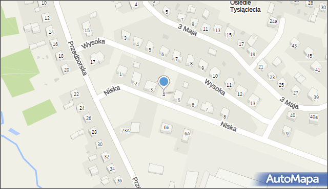 Gorzkowice, Niska, 4, mapa Gorzkowice
