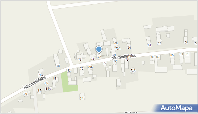 Gracze, Niemodlińska, 72, mapa Gracze
