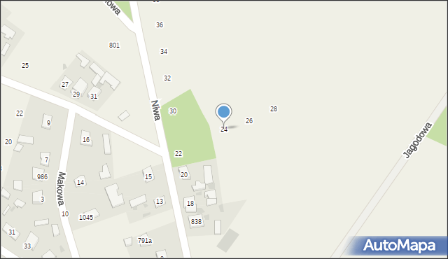 Grębów, Niwa, 24, mapa Grębów