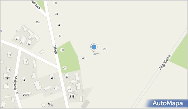 Grębów, Niwa, 26, mapa Grębów