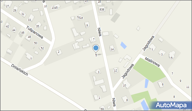 Grębów, Niwa, 5, mapa Grębów