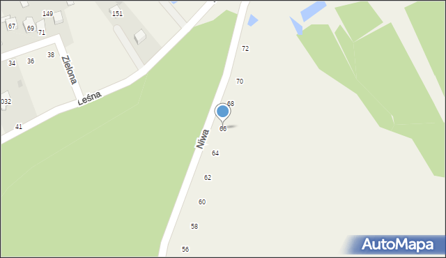 Grębów, Niwa, 66, mapa Grębów