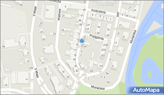 Gryfice, Niepodległości, 6, mapa Gryfice