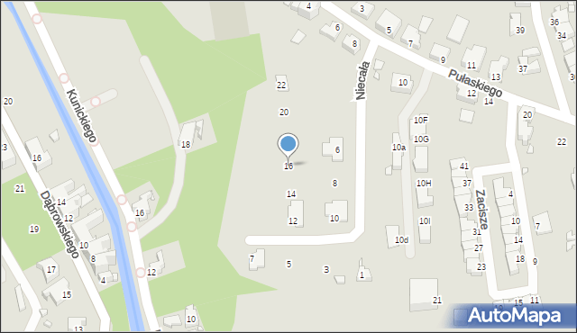 Gubin, Niecała, 16, mapa Gubin