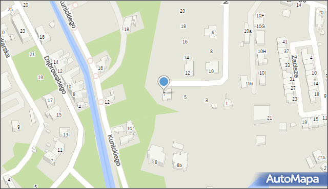 Gubin, Niecała, 7, mapa Gubin