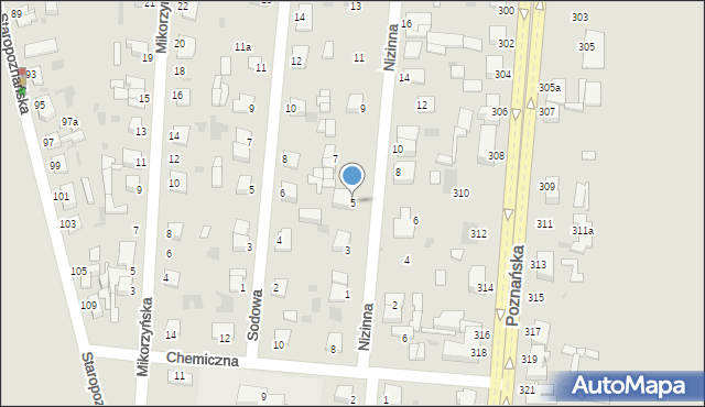 Inowrocław, Nizinna, 5, mapa Inowrocławia