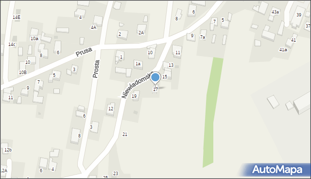 Jejkowice, Niewiadomska, 17, mapa Jejkowice