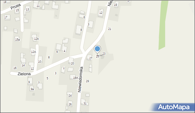 Jejkowice, Niewiadomska, 25, mapa Jejkowice