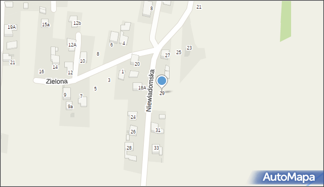 Jejkowice, Niewiadomska, 29, mapa Jejkowice