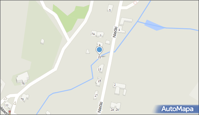 Jelenia Góra, Niećki Józefa, 11, mapa Jelenia Góra