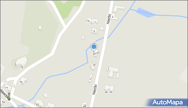 Jelenia Góra, Niećki Józefa, 13, mapa Jelenia Góra