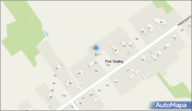 Jerzmanowice, Nietoperzowa, 50, mapa Jerzmanowice