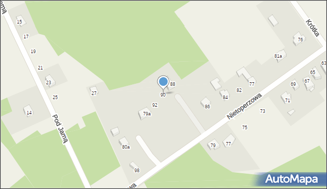 Jerzmanowice, Nietoperzowa, 90, mapa Jerzmanowice