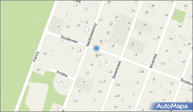 Jerzyska, Niedźwiedzicy, 16, mapa Jerzyska