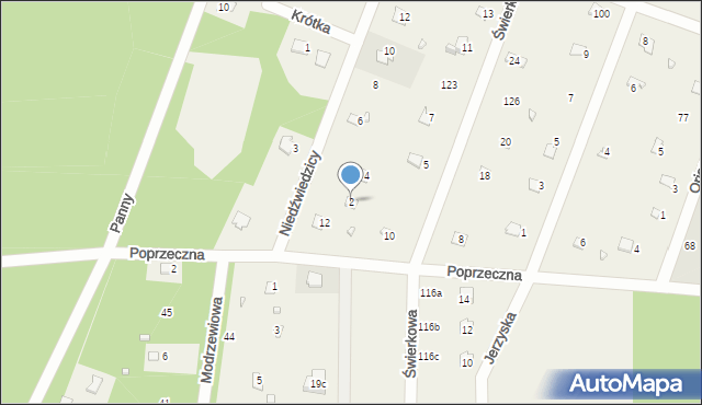 Jerzyska, Niedźwiedzicy, 2, mapa Jerzyska