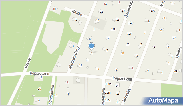 Jerzyska, Niedźwiedzicy, 4, mapa Jerzyska