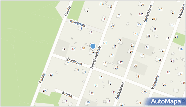 Jerzyska, Niedźwiedzicy, 7, mapa Jerzyska