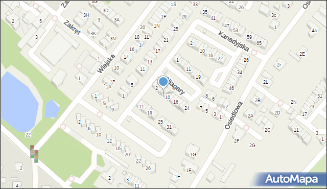 Józefosław, Niagary, 8, mapa Józefosław