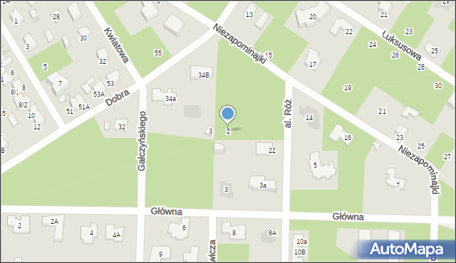 Józefów, Niezapominajki, 2, mapa Józefów