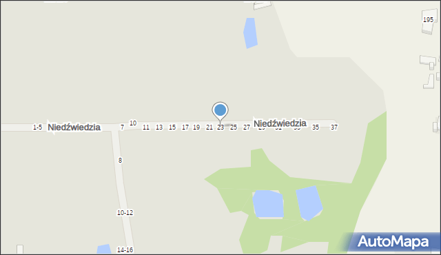 Kalisz, Niedźwiedzia, 23, mapa Kalisza