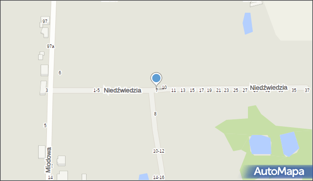 Kalisz, Niedźwiedzia, 7, mapa Kalisza