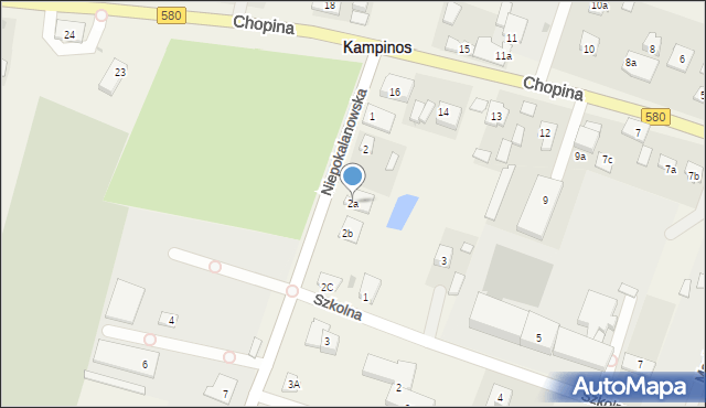Kampinos, Niepokalanowska, 2a, mapa Kampinos