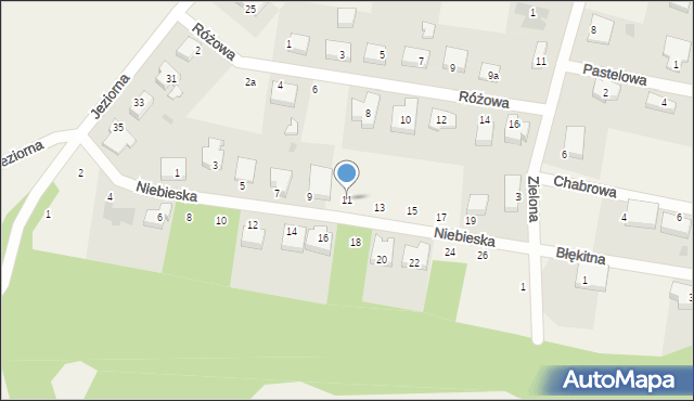 Karczemki, Niebieska, 11, mapa Karczemki