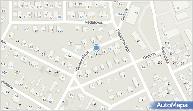 Karczew, Niemcewicza Juliana Ursyna, 7, mapa Karczew