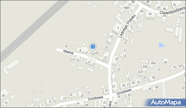 Katowice, Niwna, 2, mapa Katowic