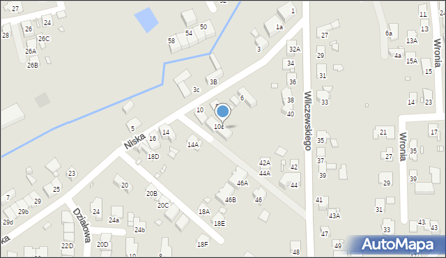 Katowice, Niska, 10d, mapa Katowic