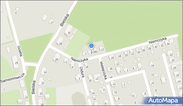 Katowice, Niemczyka Rudolfa, 9, mapa Katowic