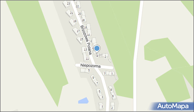 Kędzierówka, Niepozorna, 4, mapa Kędzierówka