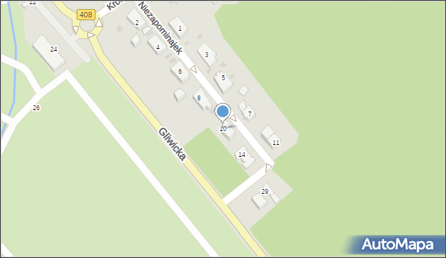 Kędzierzyn-Koźle, Niezapominajek, 10, mapa Kędzierzyna-Koźle