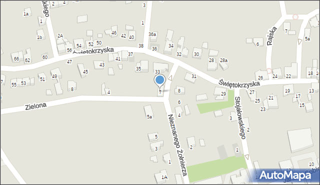 Kęty, Nieznanego Żołnierza, 7, mapa Kęty